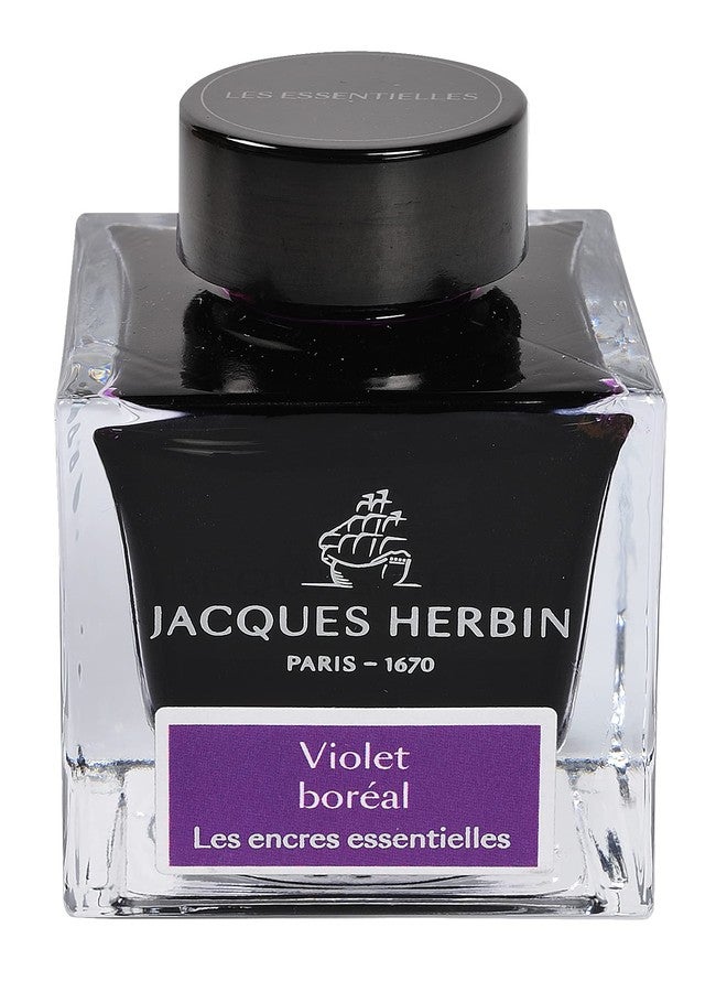 Jacques Herbin Essentielles Ink Bottle (Violet Boréal - 50 ML) 13173JT - Image 1