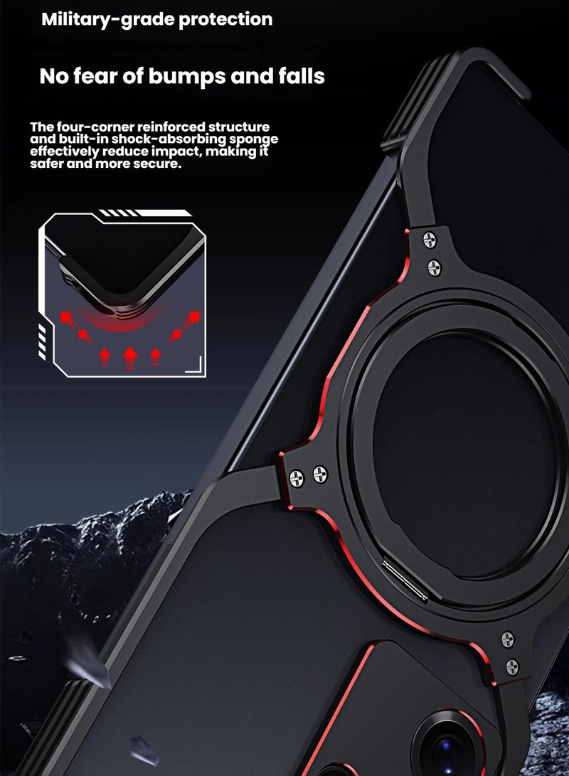 general Metal case for Samsung S25 ultra, Premium aluminium shockproof case Magsafe compatible, 360° rotatable magnetic mounting bracket holder - Image 3