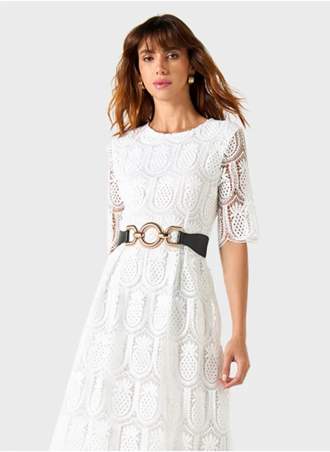 2Xtremz Lace Detail Textured Dress