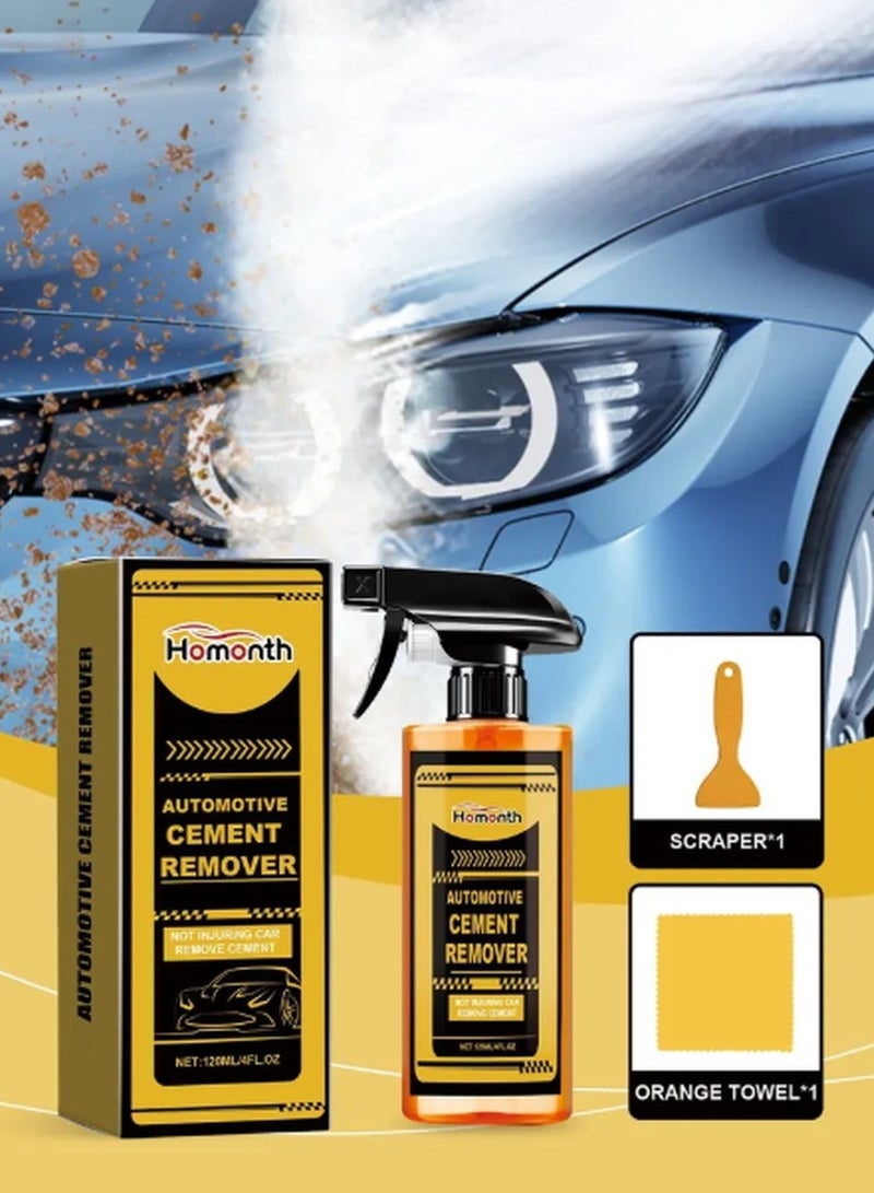 Homonth Automotive Cement Remover Concrete Dissolver | Stain Solution Cleaner for Cement, Metal, Automobile - Mild Formula Cleaning 120ml  - Image 2