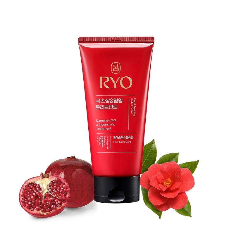 RYO Hambit Damage Care & Nourishing Treatment with Korean Ginseng & Caffeine - Deep Conditioning Mask for Repair and Moisturizing, Anti Loss Care, Strengthening hair roots, 10.1 Fl Oz.