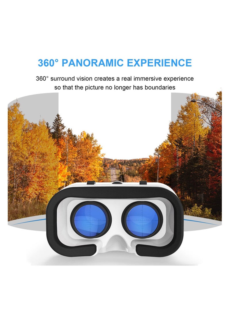 VR SHINECON 3D VR Glasses Virtual Reality Headset for iPhone or Android Compatible 4.7-6.5 inch,Adjustable Virtual Reality 3D Glasses Headset Helmets with Controller, for Mobile Games & Movies  - Image 3
