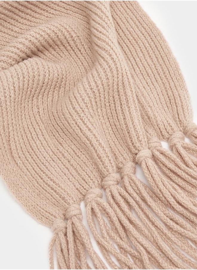 Styli Knitted Scarf with Tassel Edge  - Image 2