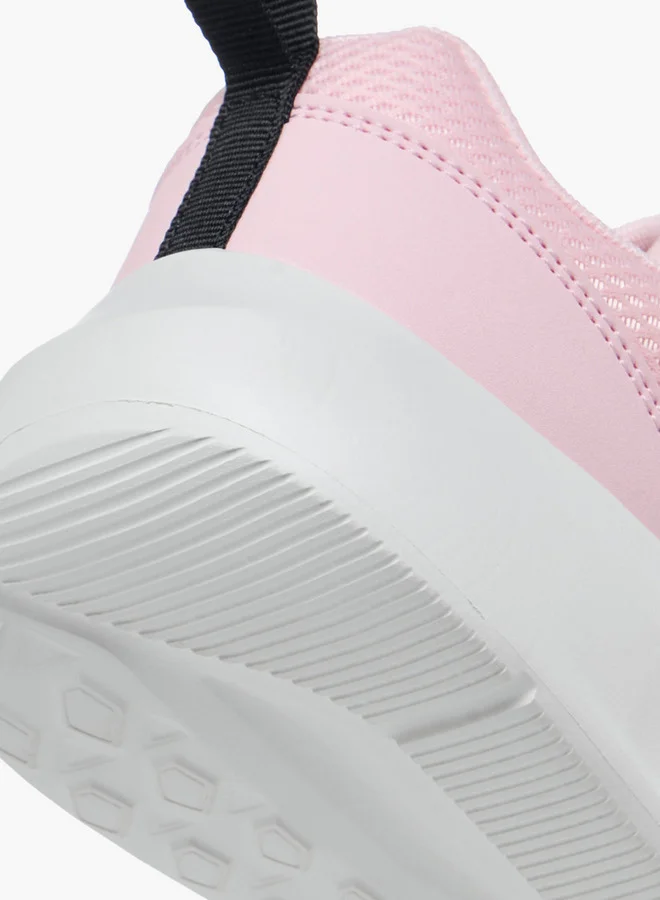 Kappa Girls' Mesh Panelled Sports Shoes with Hook and Loop Closure