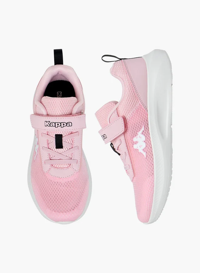 Kappa Girls' Mesh Panelled Sports Shoes with Hook and Loop Closure