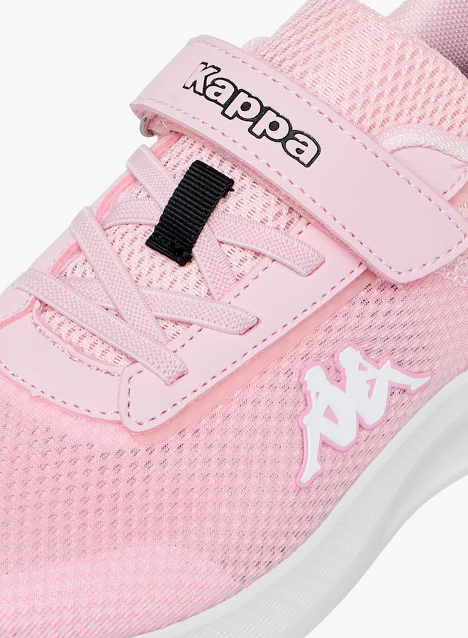 Kappa Girls' Mesh Panelled Sports Shoes with Hook and Loop Closure