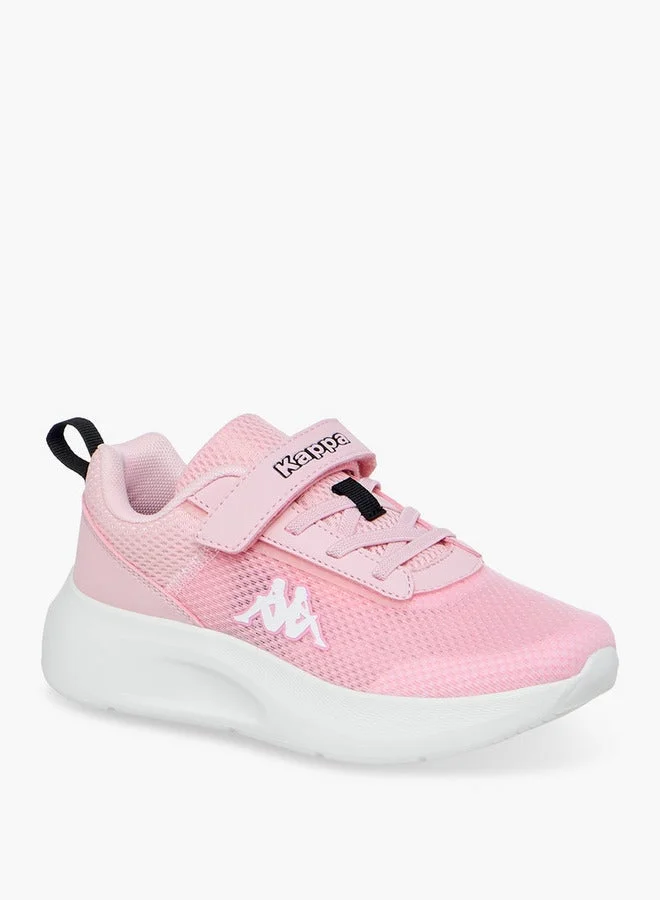 Kappa Girls' Mesh Panelled Sports Shoes with Hook and Loop Closure