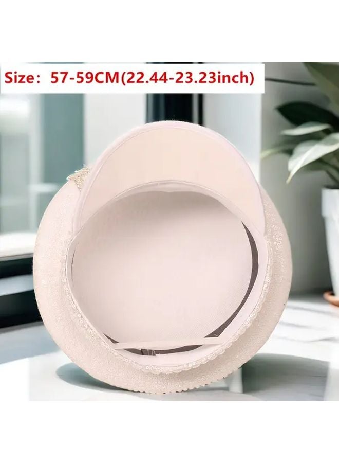 White Bride Embellished Captain Hat Luxury Pearl Sequin Detail Wedding Hen Do Party - Image 4