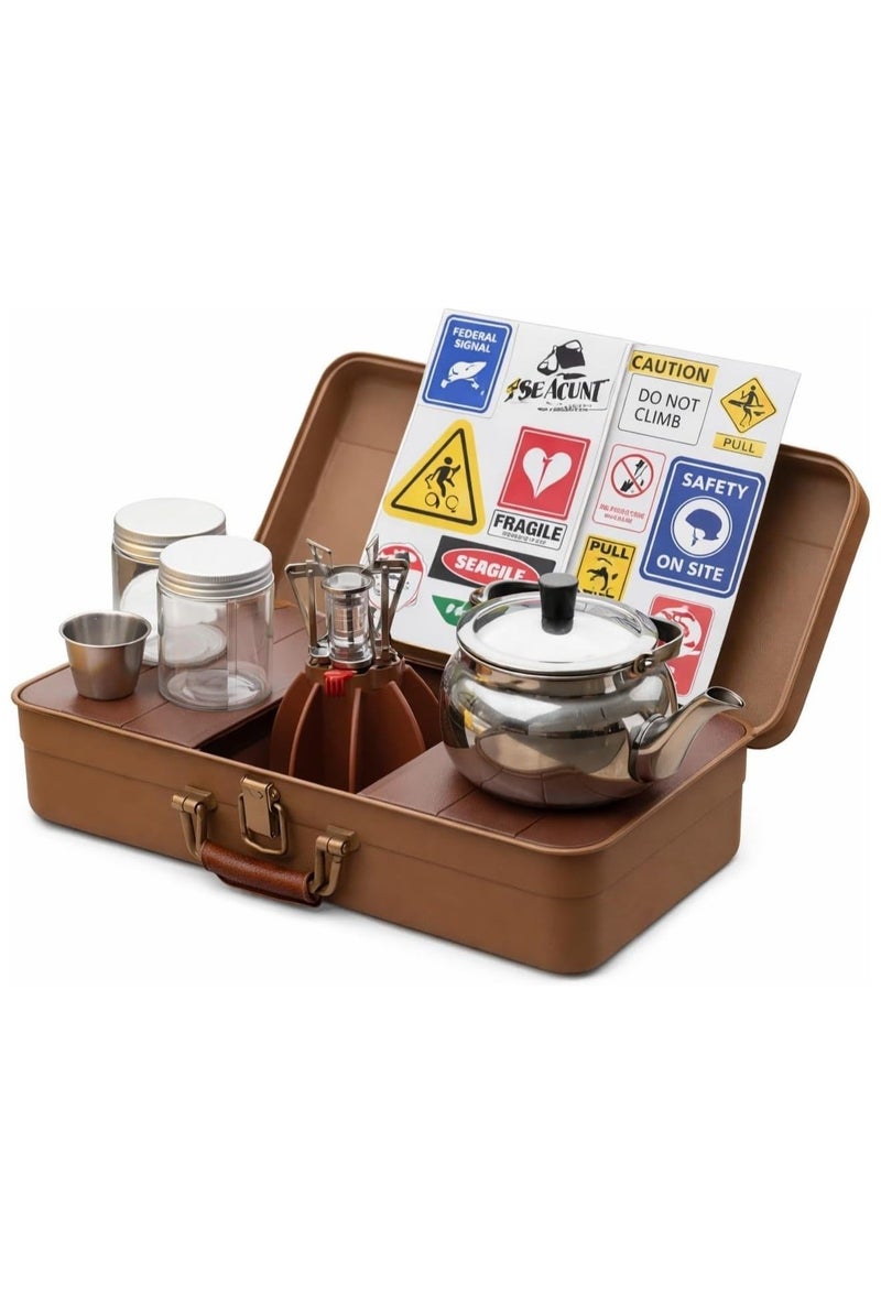 Denx DX4206 Tea Set, 14-in-1 Luxury Tea Set for Home and Travel - Image 1