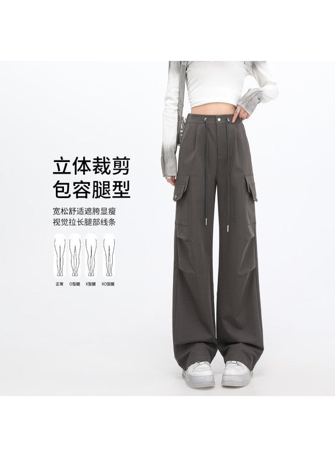Hstyle American-style Loose Drawstring Cargo Pants For Women - 2025 Summer Premium Versatile Slimming Hip-covering Comfortable Casual Trousers - Image 4