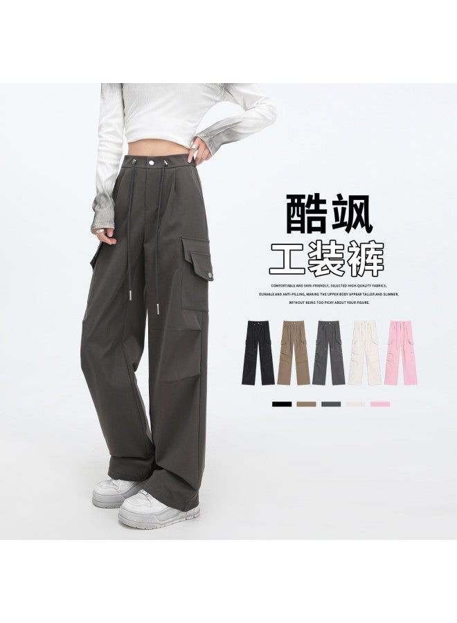 Hstyle American-style Loose Drawstring Cargo Pants For Women - 2025 Summer Premium Versatile Slimming Hip-covering Comfortable Casual Trousers - Image 2