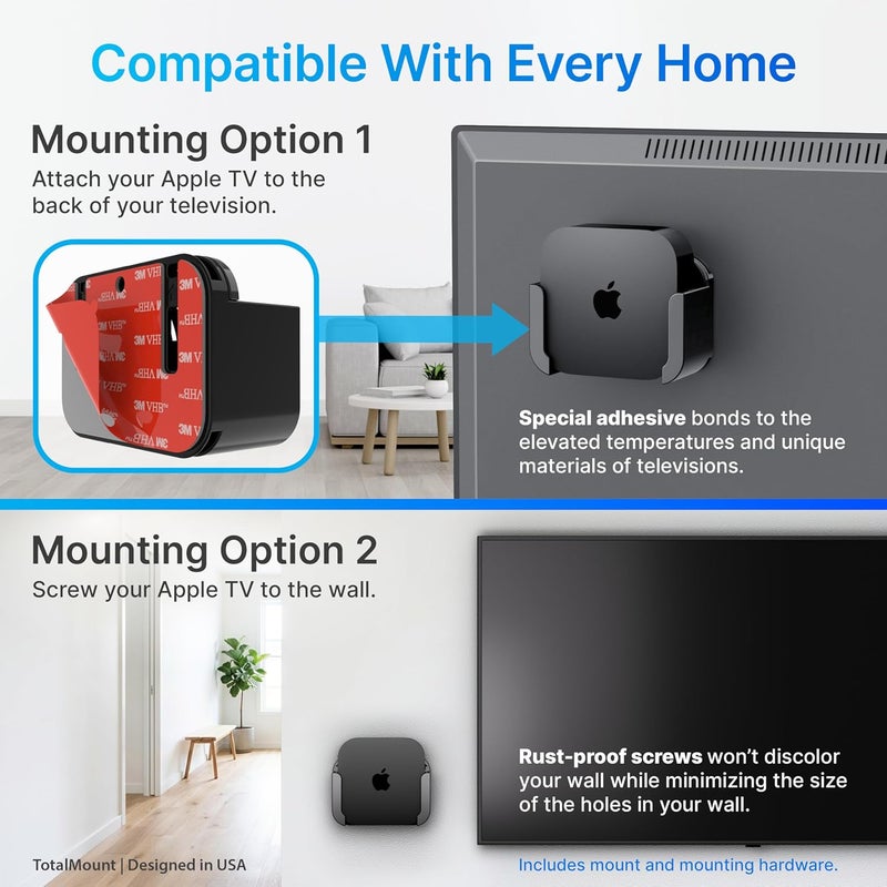TotalMount for Apple TV – Mount Compatible with All Apple TVs - Image 4
