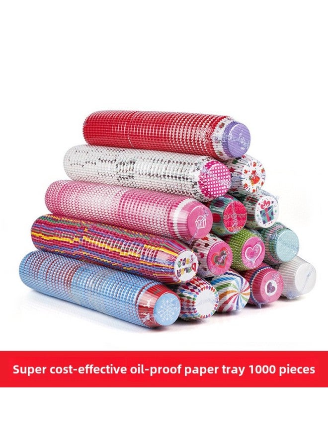 Hot-selling Oil-proof Paper Cake Paper Holder 1000 Only Packed With Ultra-high Price Dessert Cake Snow Mei Niang Bottom Baking Paper Cup-Specifications:25-Blue Twill - Image 2