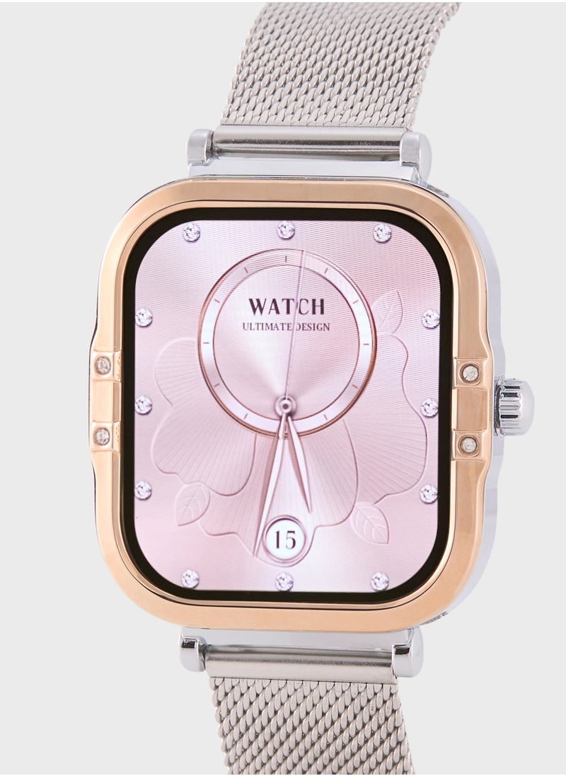 Ginger Amoled Smart Watch With Bluetooth Call, Heart Rate, Blood Pressure And Blood Oxygen Monitoring  - Image 2