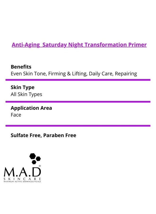M.A.D Skincare Antiaging Saturday Night Transformation Primer W/Ceramide Complex  - Image 3