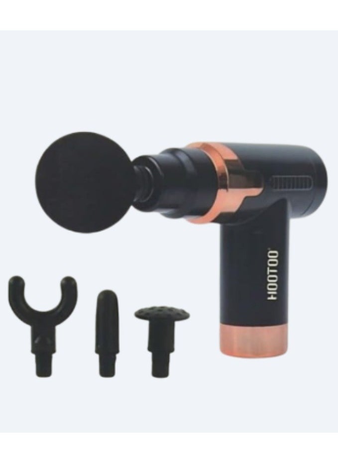 هوتو Handheld Electric Muscle Massage Gun for Deep Tissue Massage, 4 Massage Heads 4 Speeds, Noise Reduction, Yoga Fitness Accessories, Black إرسال ملاحظات اللوحات الجانبية السجلّ الترجمات المحفوظة تتوفّر نتائج الترجمة.  - Image 1