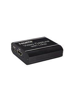 HD Video Capture Card with HD Loop-out USB 3.0 Capture Card Live Streaming Video Converter 4K Input 1080P 60fps Output Black