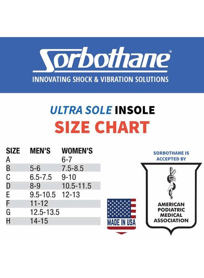 Sorbothane Ultra Sole Insole W 10.5-11.5, M 8-9 (Metric 41-42) - D - Image 4
