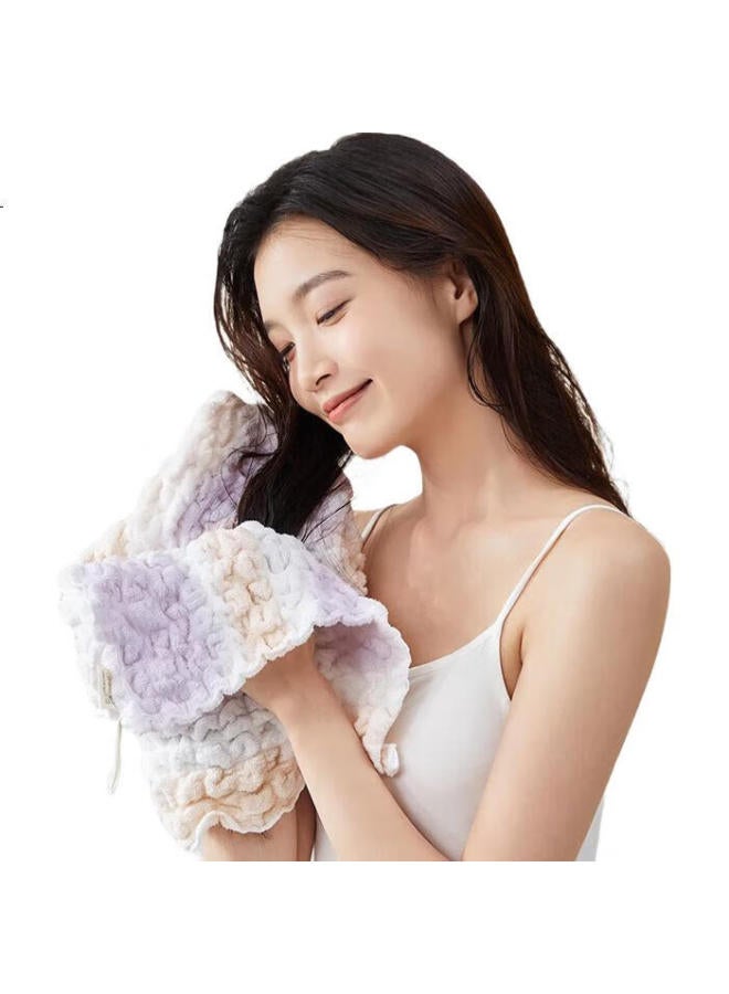 purcotton Fluffy Quick Dry Hair Towel Elastic Soft Hair Drying Cap Hair Wrap Towel - Soft And Gentle 32×73Cm - Image 1