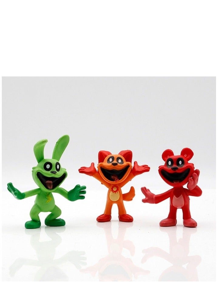 10-Piece Smiling Critters Figures,The Smiling Critters Action Figure Toys For Fans,Catnap Cartoon Monster Game Smiling Critters Series Figures Model Birthday Cake Toppers