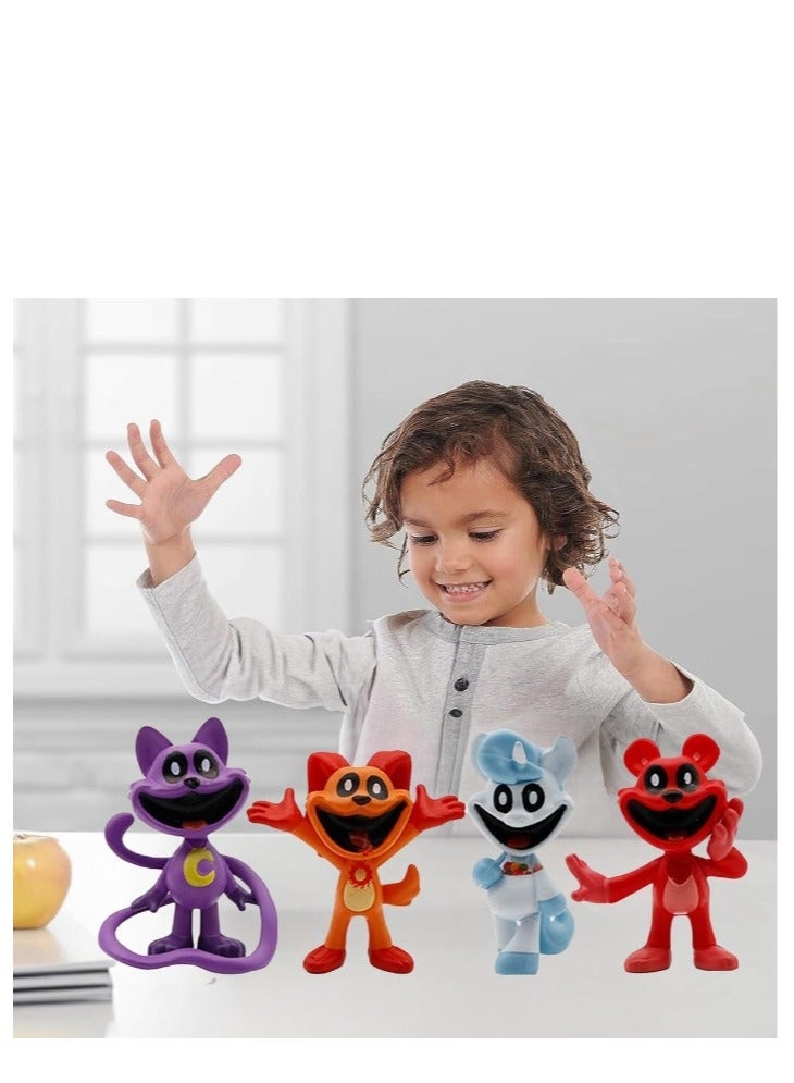 10-Piece Smiling Critters Figures,The Smiling Critters Action Figure Toys For Fans,Catnap Cartoon Monster Game Smiling Critters Series Figures Model Birthday Cake Toppers