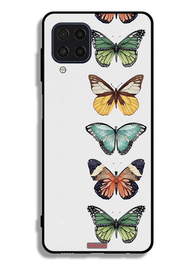 Tolwak Samsung Galaxy M22 Protective Case Cover Four Butterflies - Image 2