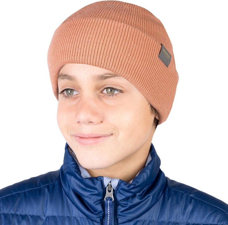 MERIWOOL Kids’ Beanie - Merino Wool Ribbed Knit Winter Hat for Boys and Girls - Image 3