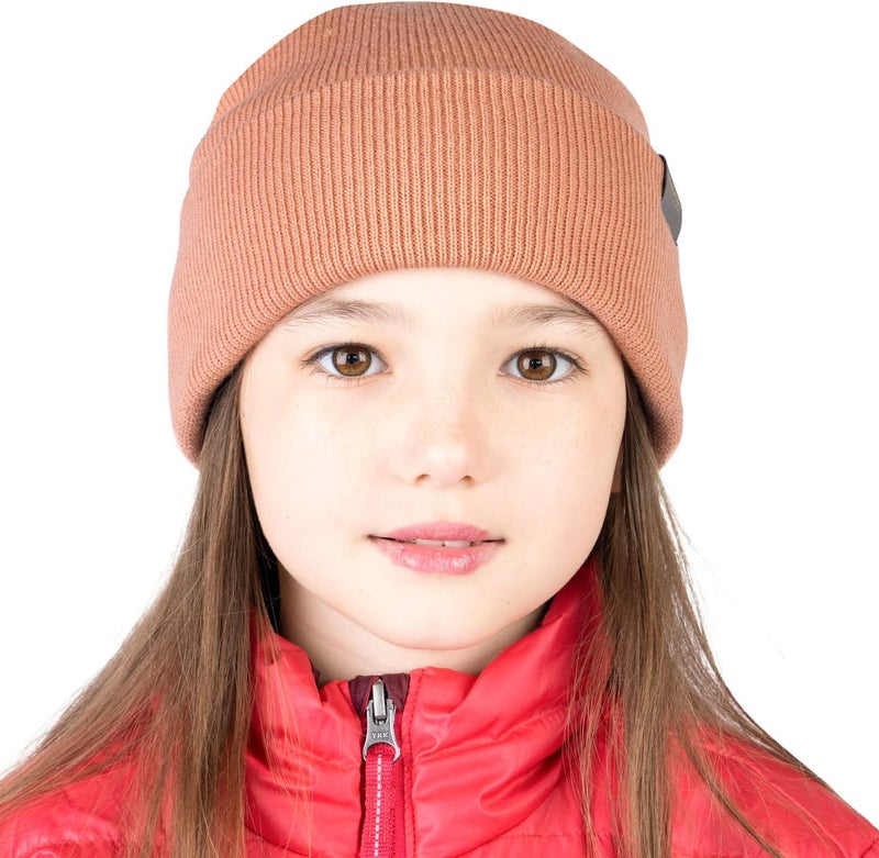 MERIWOOL Kids’ Beanie - Merino Wool Ribbed Knit Winter Hat for Boys and Girls - Image 2