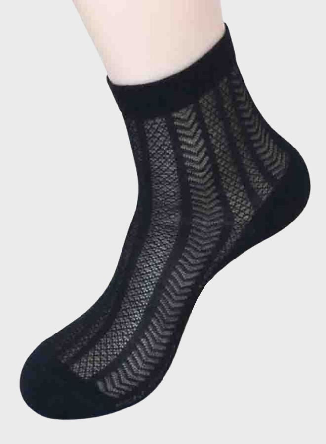 Sharpdo 5 Pair of Men Breathable Cozy Socks Set White/Grey/Black - Image 4