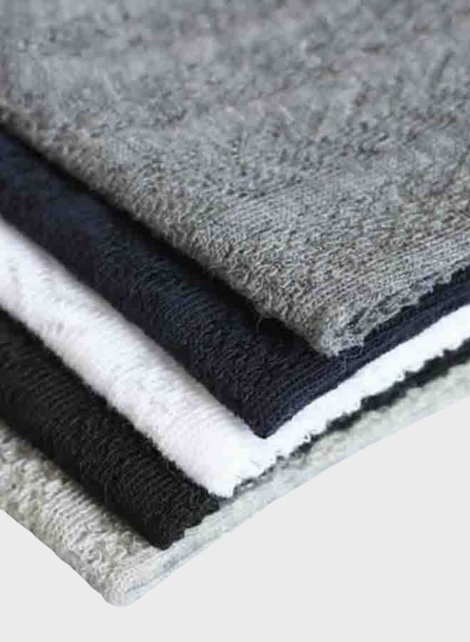 Sharpdo 5 Pair of Men Breathable Cozy Socks Set White/Grey/Black - Image 5