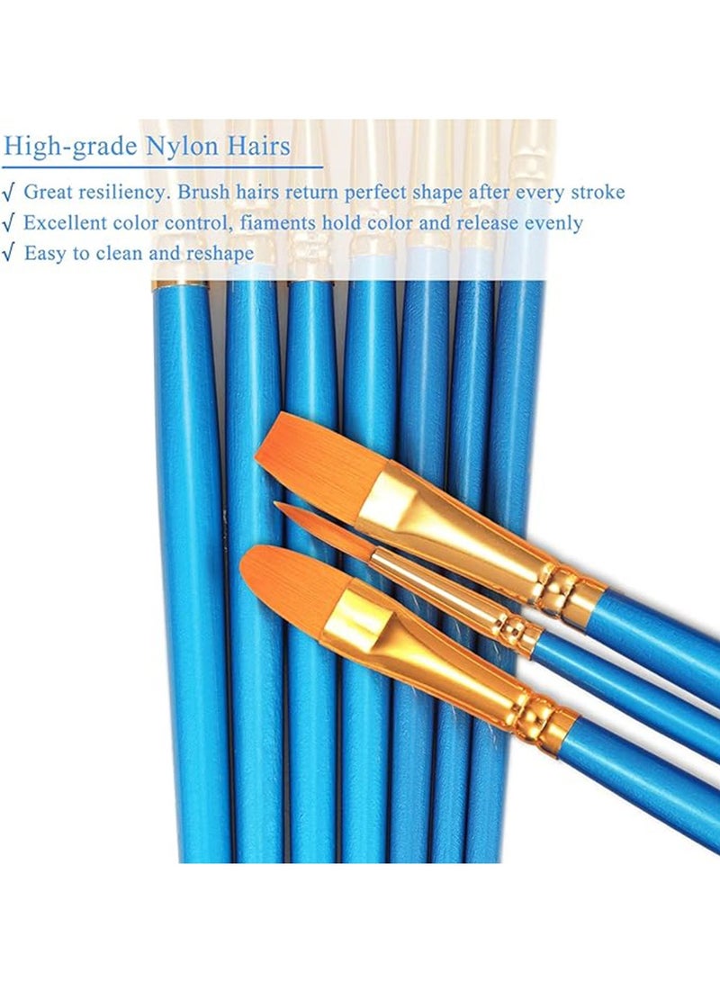 20 Pcs Paint Brushes, Paint Brush Set, Paint Brushes for Acrylic Painting, Watercolor Brushes, Acrylic Paint Brushes for Acrylic Oil Watercolor, Miniature Detailing, and Rock Painting,Drawing Painting Supplies - Image 4