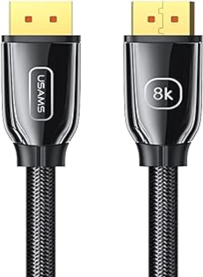 Usams Us-Sj532 U75 8K Dp To Dp 1.4 Hd Video Cable With 2M Length Thanks To The Technology Used, The Cable Ensures Safe Use For A Long Time