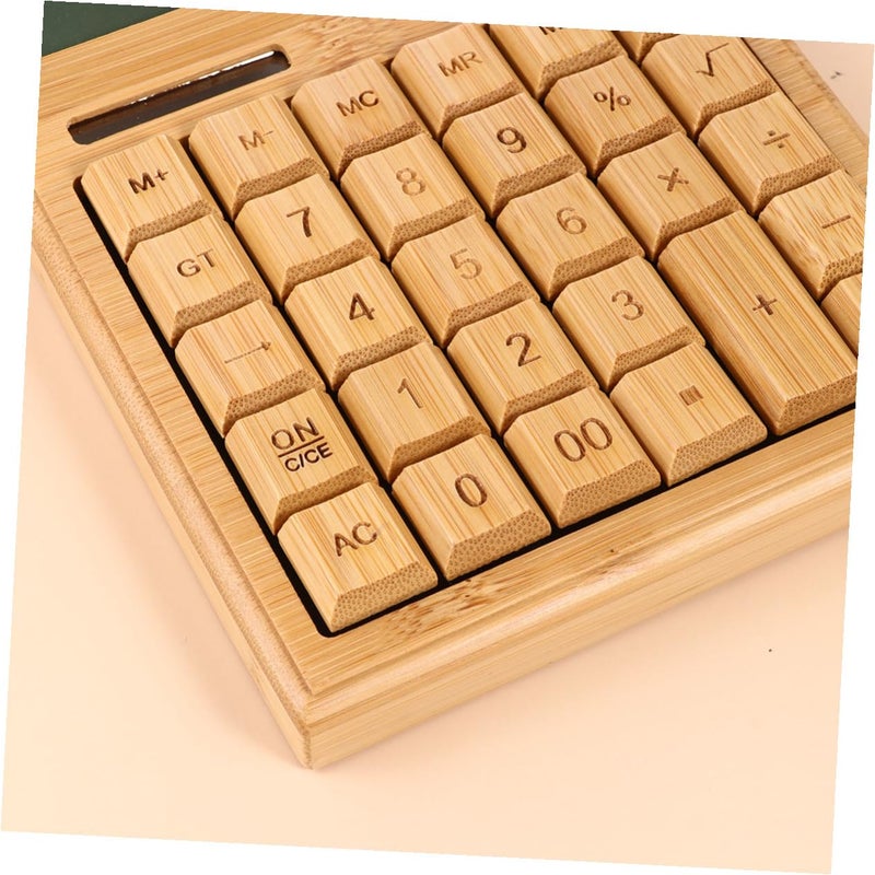 Retro Solar Calculator Portable with Unique Obtuse Angle Pattern for School Office Home Travel - Image 4