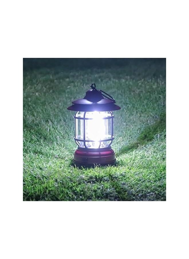 erorex Camping Lantern Battery Powered, Portable Outdoor Emergency Lamp, Hand & Hanging Waterproof Lantern Flashlight Cob Brightness Tent Light for Camping, Hiking, Fishing, Camping Gear Red  - Image 4