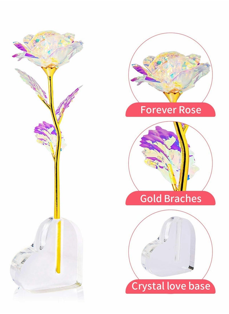KASTWAVE Forever Rose Gifts for Her, Enchanted Rose Birthday Gifts   Aesthetic Room Decor, Wedding Anniversary for Wife, Girlfriend, Presents for Mom, Best Friend, Artificial Flower  - Image 3