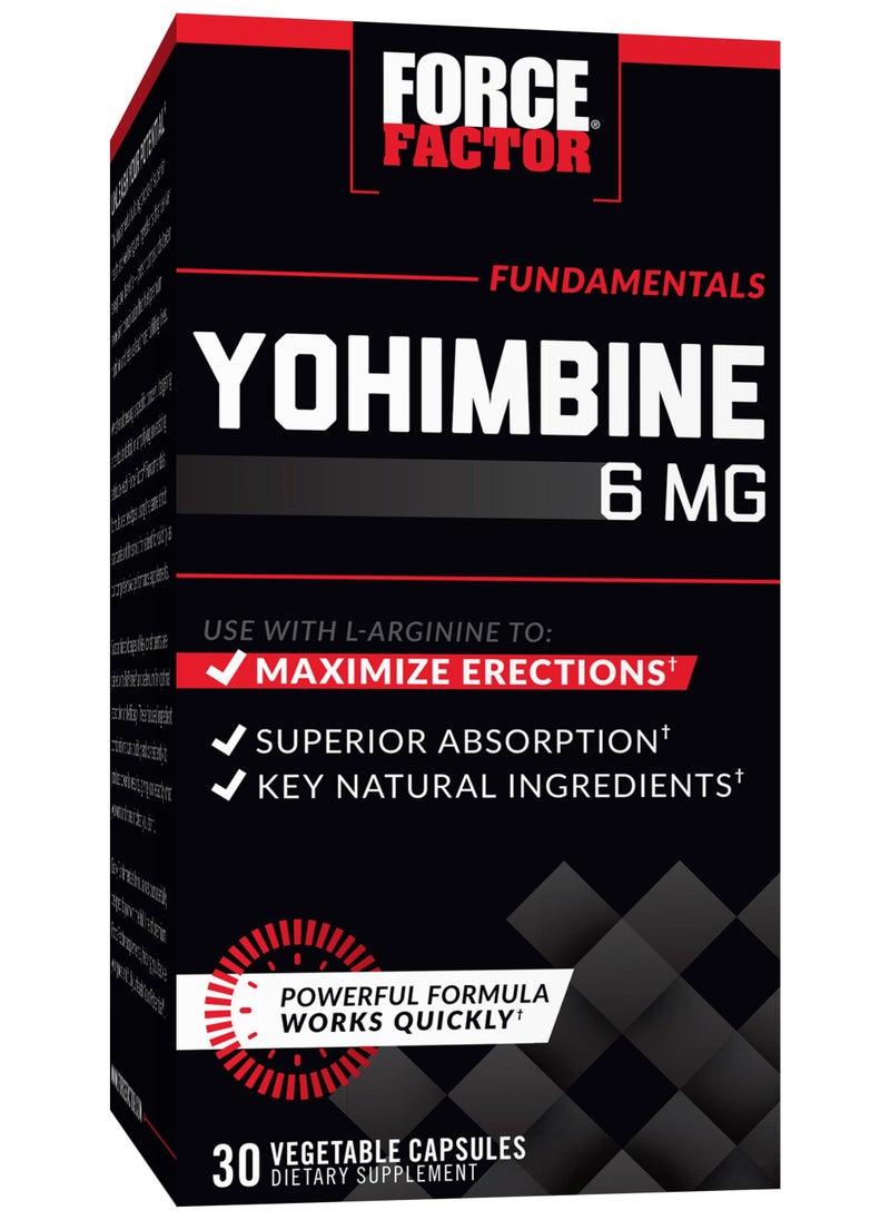 Force Factor - Yohimbine, 6 Mg, 30 Vegetable Capsules - Image 1