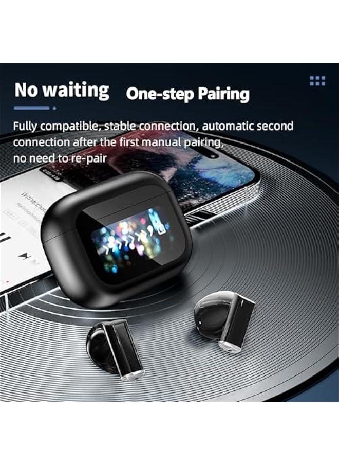 Generic - Small Touch Screen Earbuds with Screen Mini TWS Bluetooth Touchscreen Earbuds Wireless Blue Tooth Ear Buds Earphones for iPhone Android Small Bluetooth Ear Buds Small Ears Wireless Earphones - Image 1
