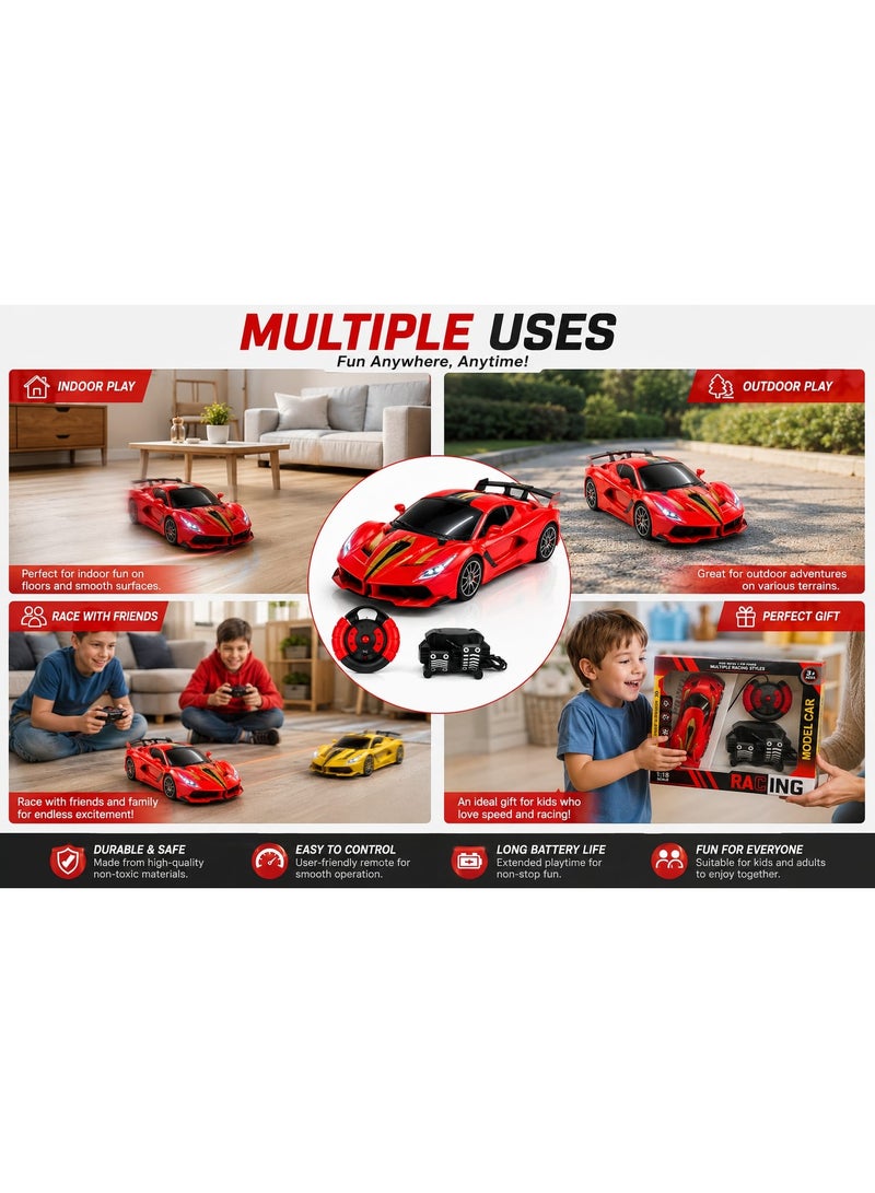 Remote Control Racing Car - 1:18 Scale Sport Model, Sleek Racing Design, Perfect Gift for Kid - Image 1