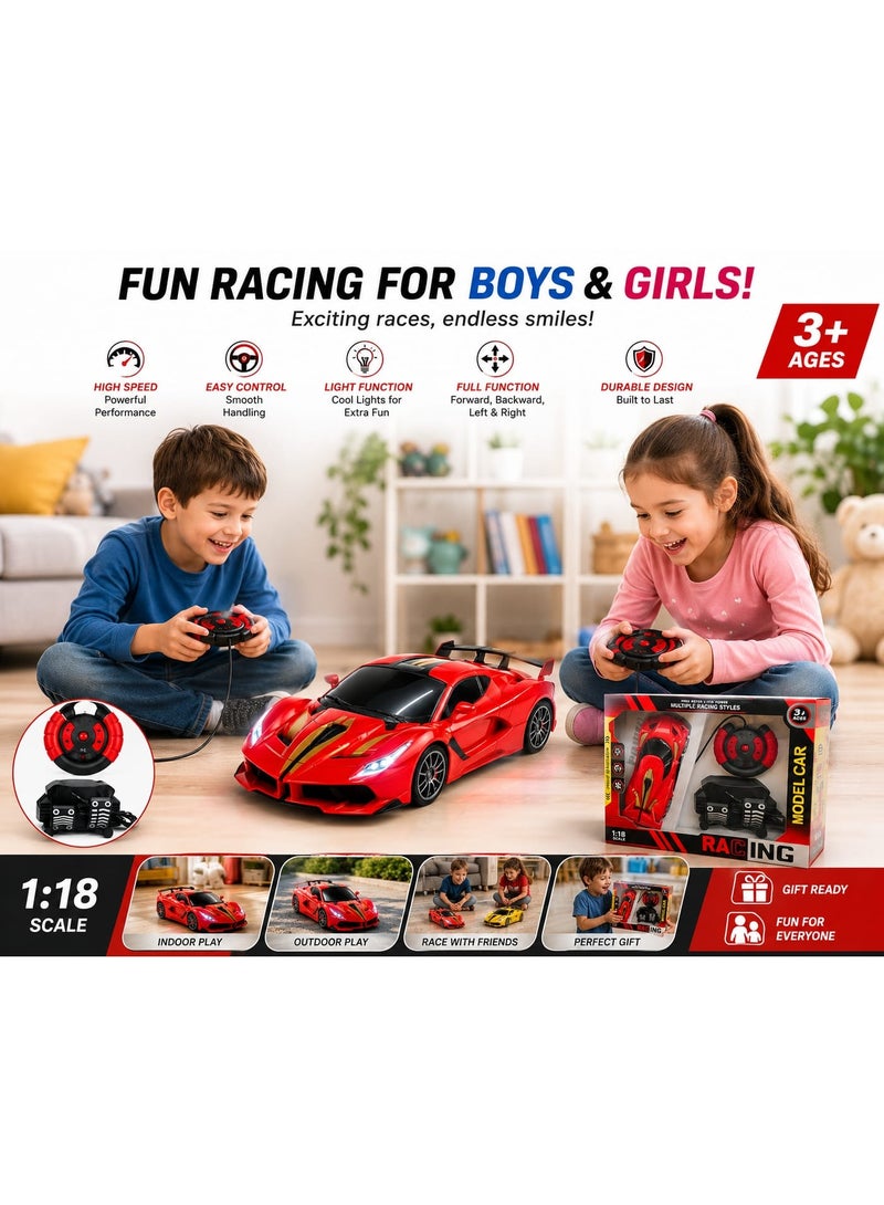 Remote Control Racing Car - 1:18 Scale Sport Model, Sleek Racing Design, Perfect Gift for Kid - Image 2