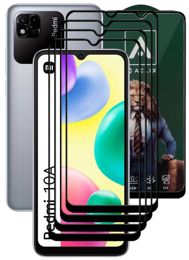 ACLIX 4 Pieces Antistatic ESD Dustproof Premium Quality High Definition Tempered Glass Screen Protector Designed For Xiaomi Redmi 10A - Image 1