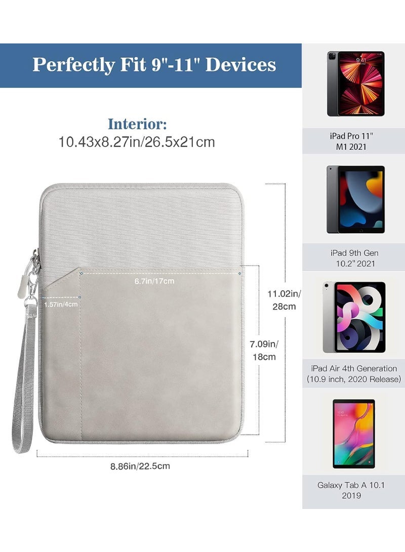 Captaintech Universal 9-11 Inch Tablet Sleeve Bag - Compatible with iPad Pro/Air (2018-2024), Galaxy Tab A8/S8, Surface Go | Protective Carrying Case with Pocket - Image 2