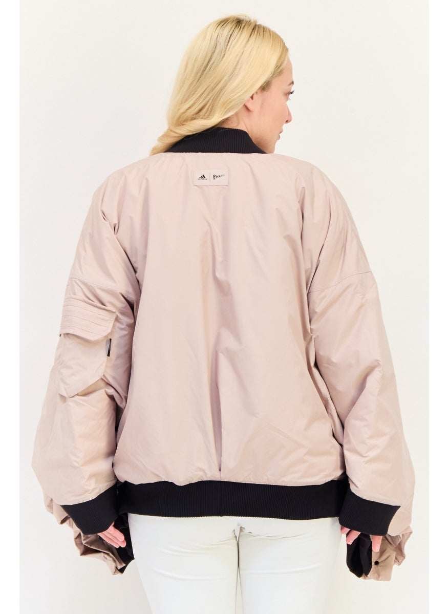 Adidas Adidas x Parley Women Loose Fit Outdoor Jackets, Taupe  - Image 3