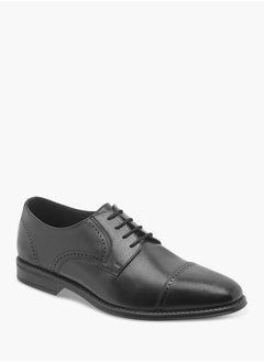 DUCHINI Men's Textured Derby Shoes with Lace-Up Closure  - Image 2