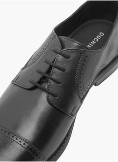 DUCHINI Men's Textured Derby Shoes with Lace-Up Closure  - Image 4