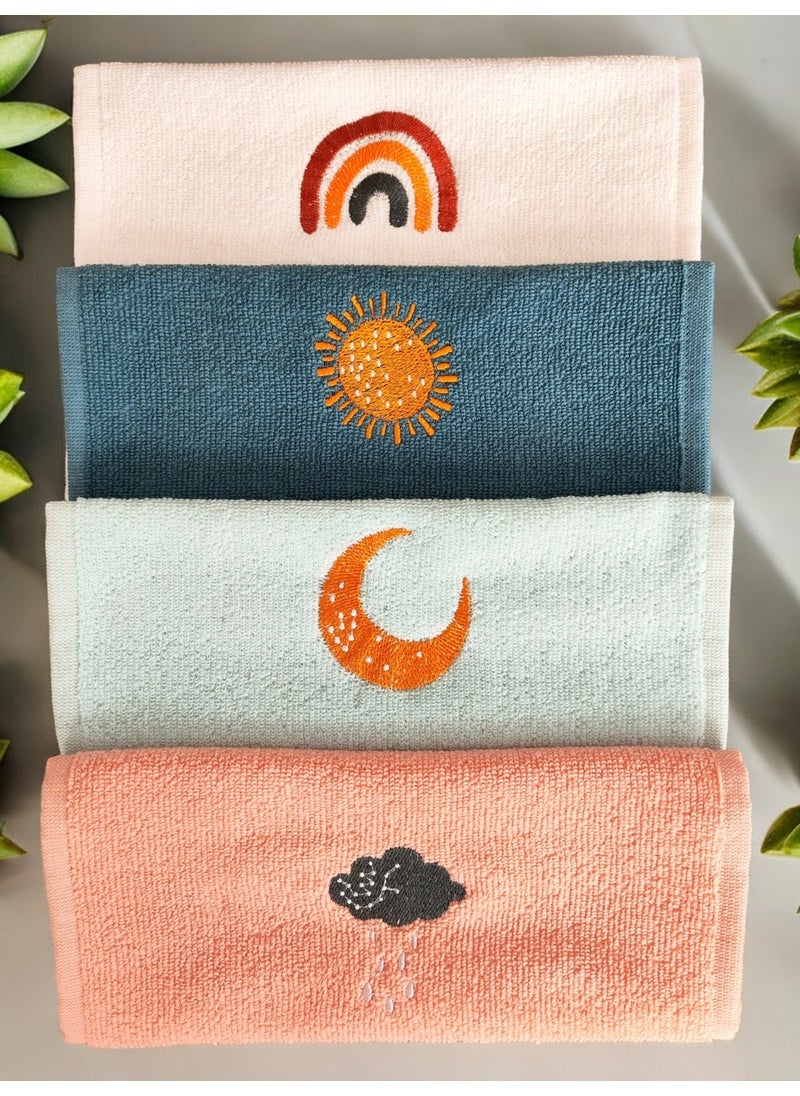 Cnr Garden Luna 4-Piece Embroidered Hand Towel Kitchen Towel Hand Towel 30 x 50 cm  - Image 2