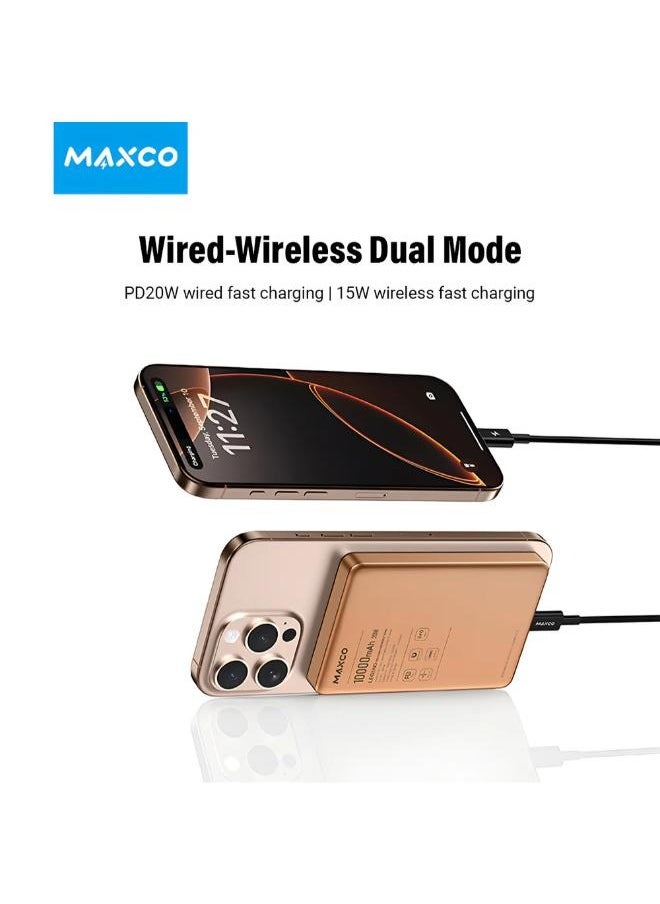 MAXCO MP39 10000mAh Legend 2 Magnetic Wireless Charging Power Bank