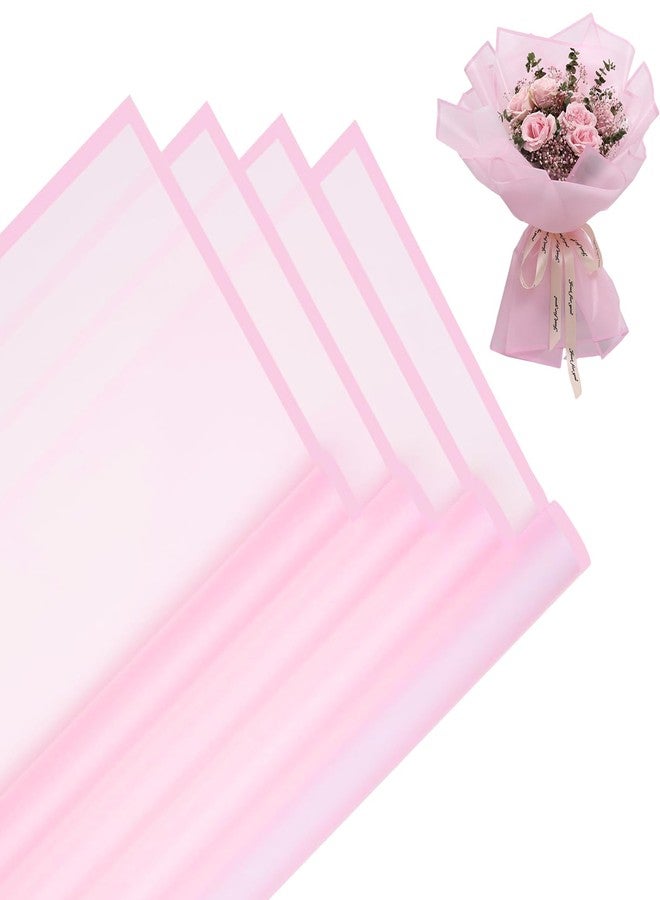 Jocomoni 20 Sheets Flower Wrapping Paper, Waterproof Floral Bouquet Wrapping Paper Fresh Flower Wrapping Paper with Pink Border Florist Supplies Gift Packaging Material, 22.8x22.8 inch (Black) - Image 1