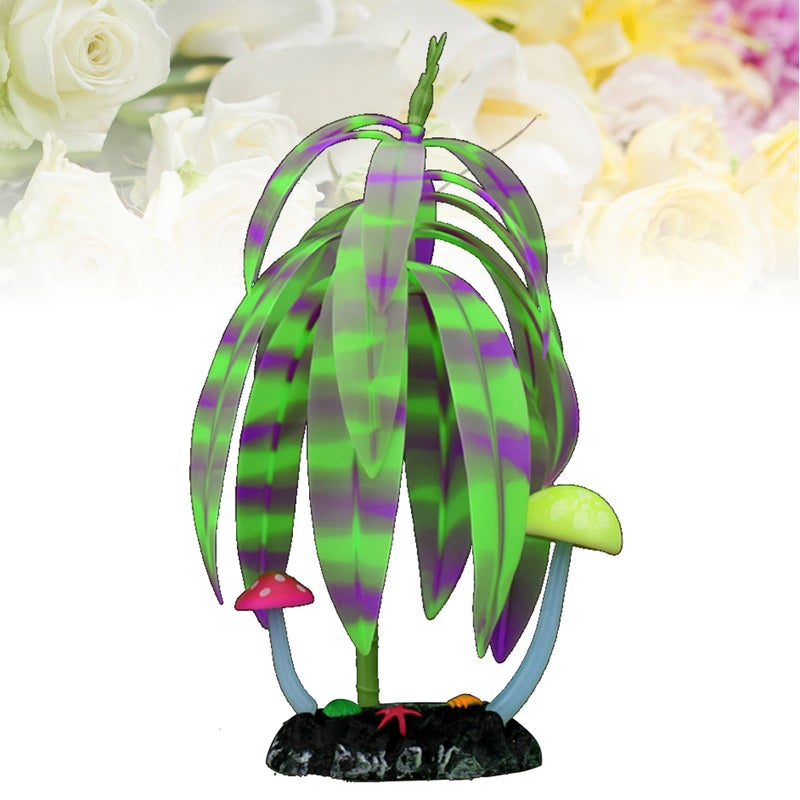 7x22cm Rubber Simulated Tree Home Ornament Artificial Fluorescent Terrarium Decoration for Aquarium Fish - Image 3
