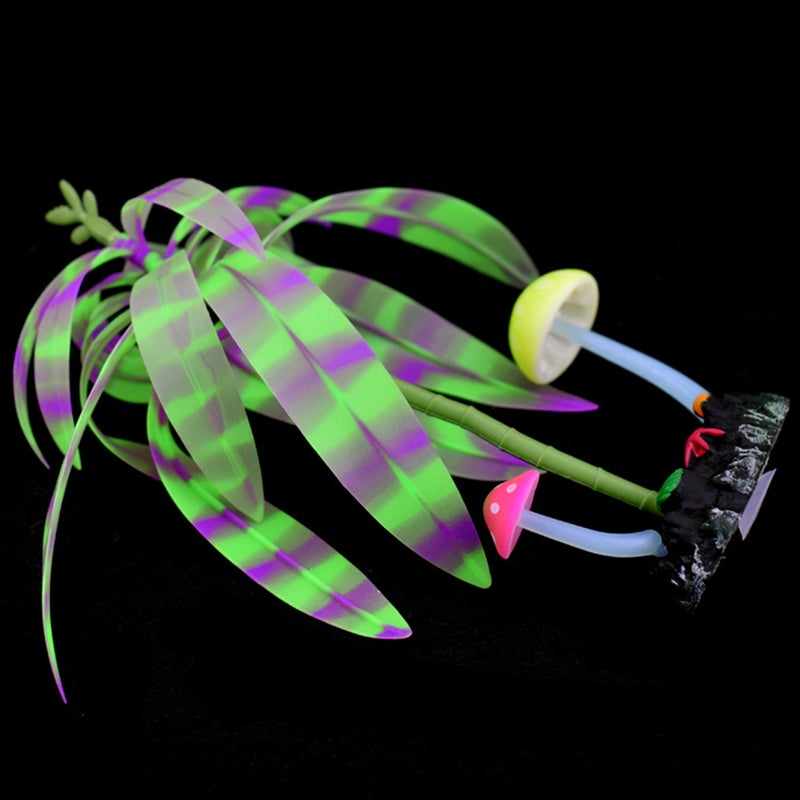 7x22cm Rubber Simulated Tree Home Ornament Artificial Fluorescent Terrarium Decoration for Aquarium Fish - Image 4