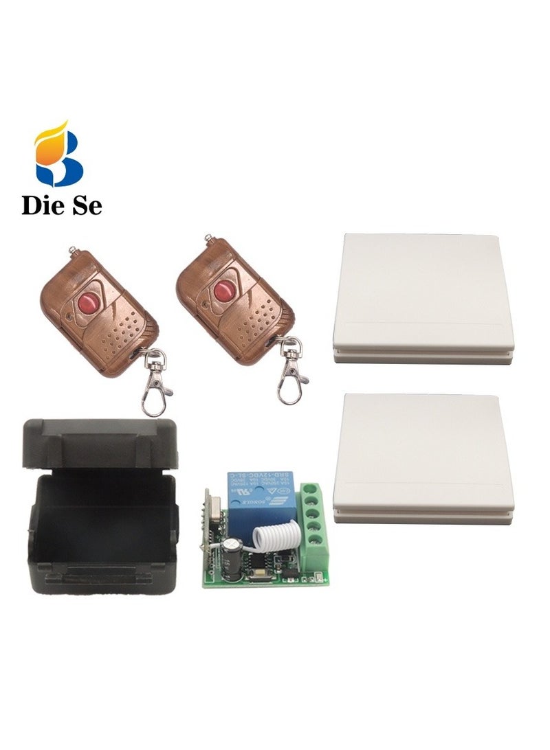 Diese لوحة الحائط التحكم عن بعد التبديل 433 ميجا هرتز 12 فولت 10A التتابع استقبال لغرفة النوم ضوء السقف المصباح الكهربي - Image 1